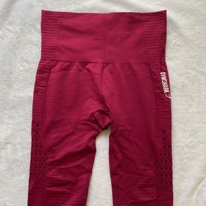 Gymshark Energy+Seamless Leggings - Maroon - Medium